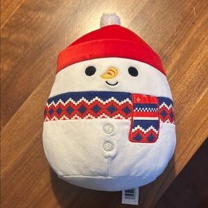 Squishmallows White Plush Toy Snowman